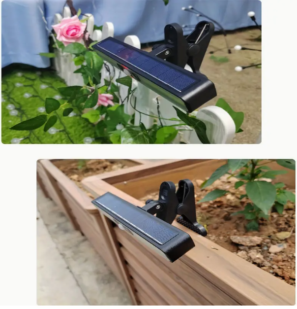 Luz solar para paisaje ultrabrillante con clip y sensor de movimiento