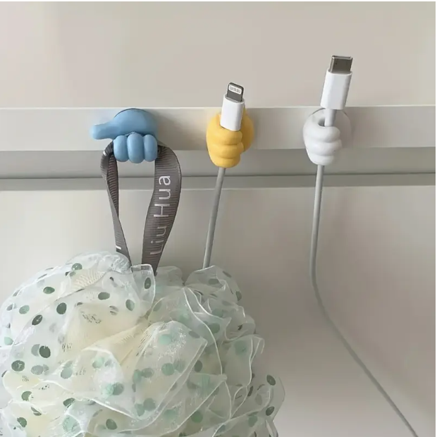Organizadores de cables con forma de pulgar